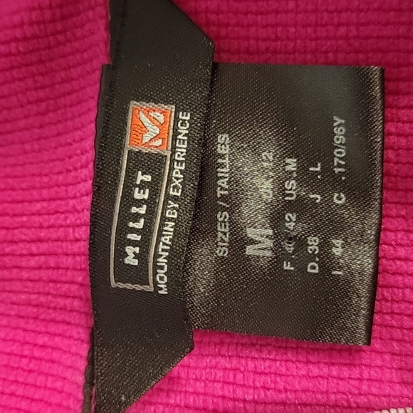 Millet women's M magenta 1/4 zip medium weight hooded sweatshirt - Picture 2 of 8
